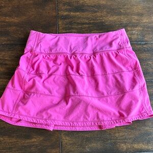 Lululemon Activewear Pace Rival Mid-Rise Skirt Sonic Pink size 4